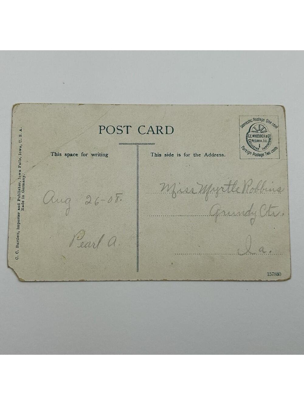 1908 Postcard Iowa Falls IA Ellsworth College Birds Eye View SE Old Main Tower - Picture 12 of 16